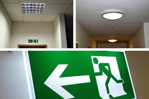 Emergency lighting system design for safe evacuation